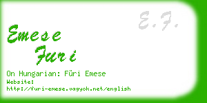 emese furi business card